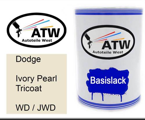 Dodge, Ivory Pearl Tricoat, WD / JWD: 500ml Lackdose, von ATW Autoteile West.